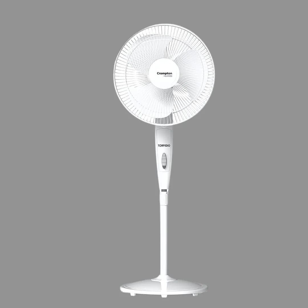 Crompton HighSpeed Torpedo (400 MM) White Pedestal Fan