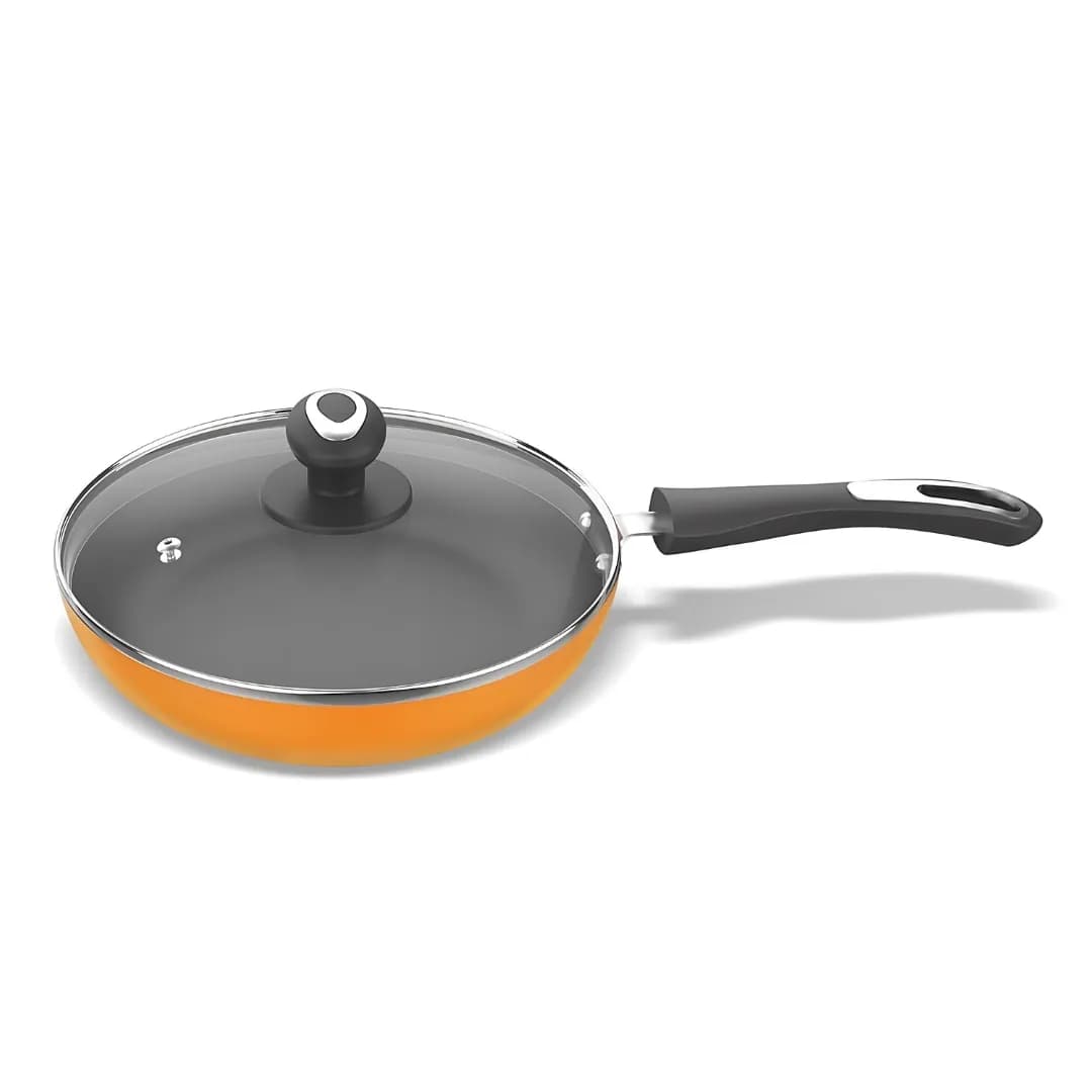 Preethi Dura Non Stick Fry Pan 24 CM ( Yellow - Fry Pan )