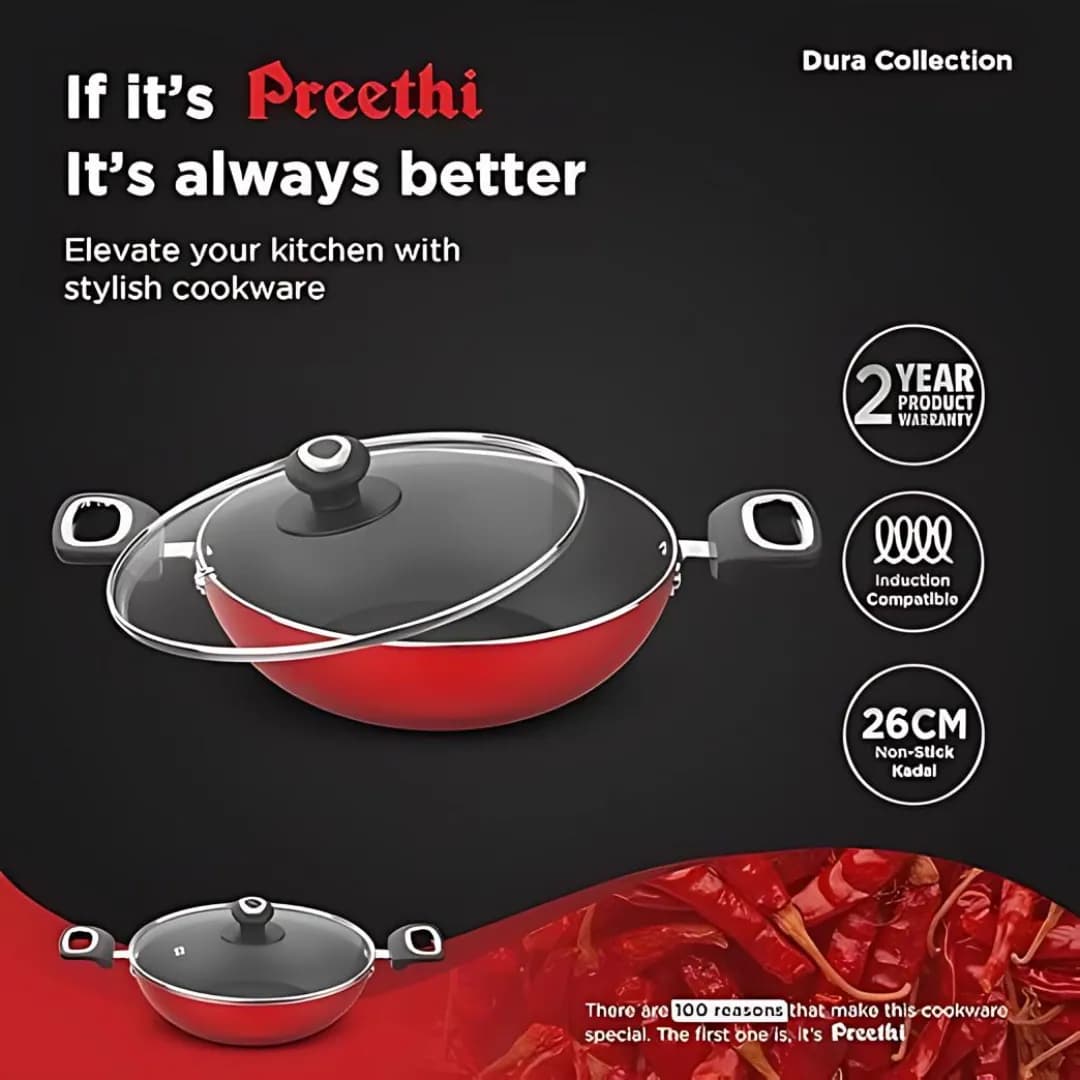 Preethi  Dura Non Stick Kadai