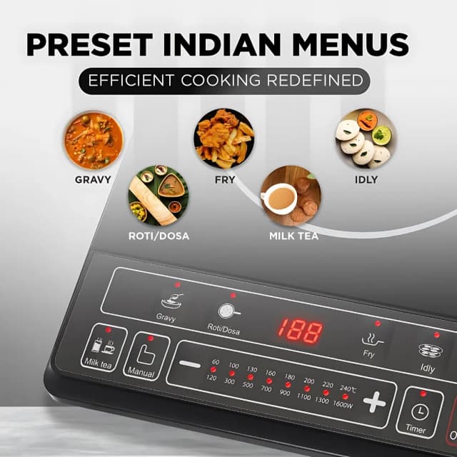 Preethi Trendy Plus Induction Stove Black ( IC 116 )