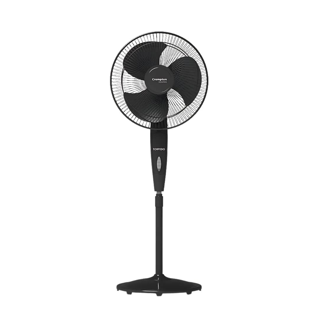 Crompton HighSpeed Torpedo (400 MM) Black Pedestal Fan