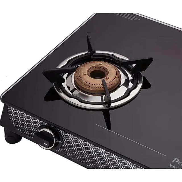 Preethi Valentino Carbon Glass Top 3B Black - Gas Stove