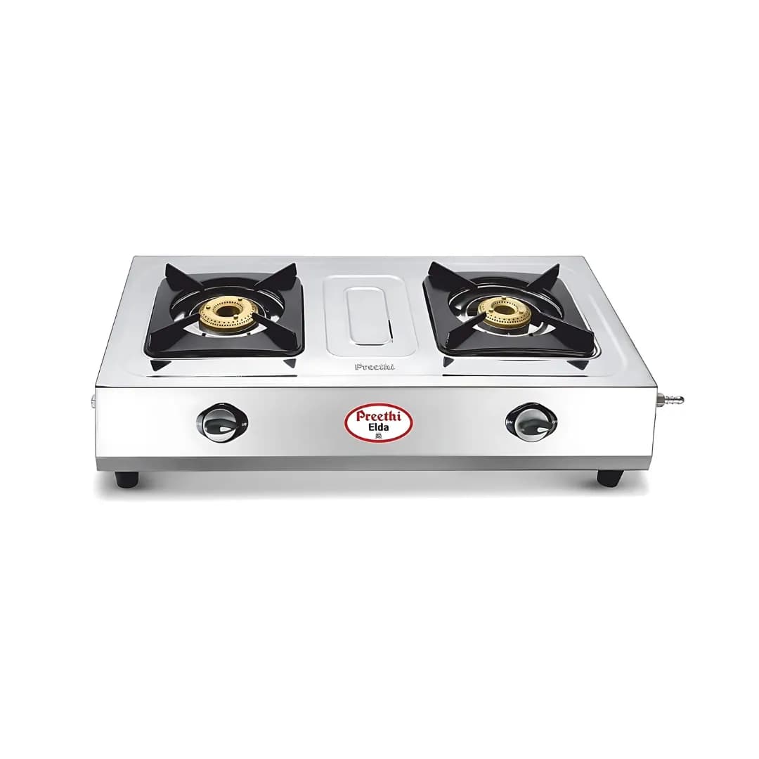 Preethi Elda Stainless Steel 2B Silver - Gas Stove