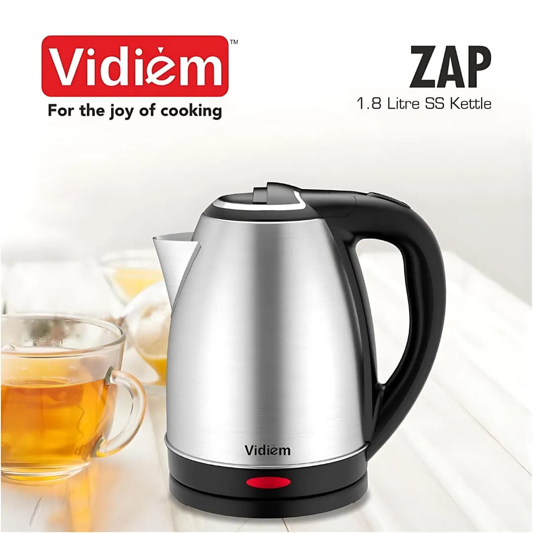 Vidiem Zap Electric Kettle 1.8 Ltr 1000 W ( Silver )