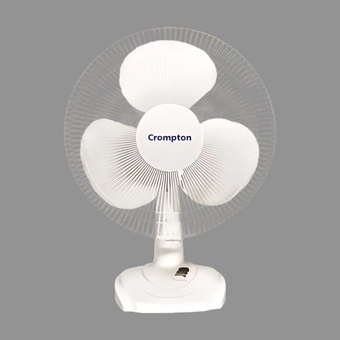 Crompton High Flow Wave Plus (400 MM) White Table Top Fan