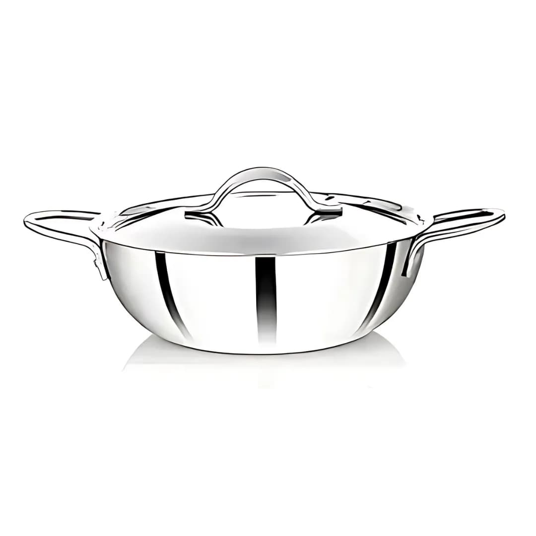 Premier 3-ply Clad Stainless Steel Kadai 30 CM ( Silver - Kadai )