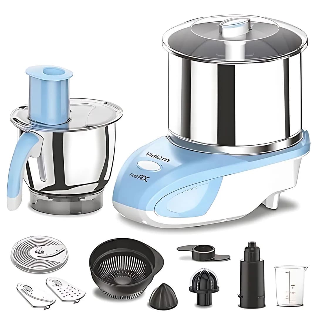 Vidiem IRIS ADC 2 Ltrs 90 W Wet Grinder ( White & Blue )