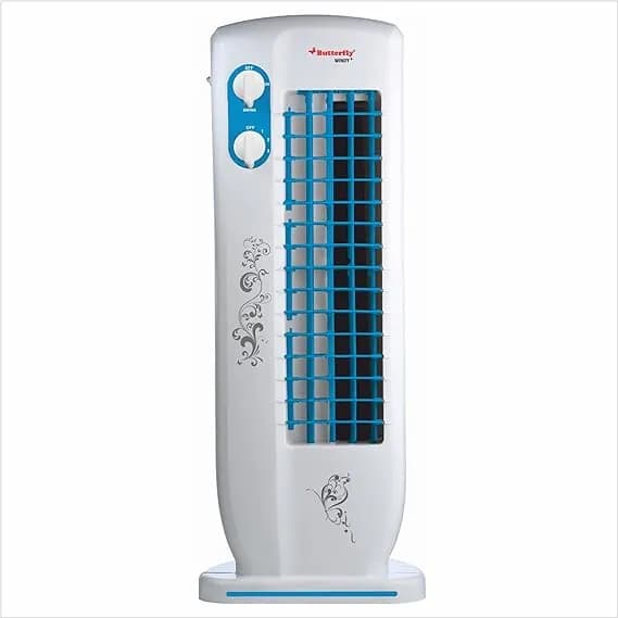 Butterfly Windy Plus Tower Fan White & Blue