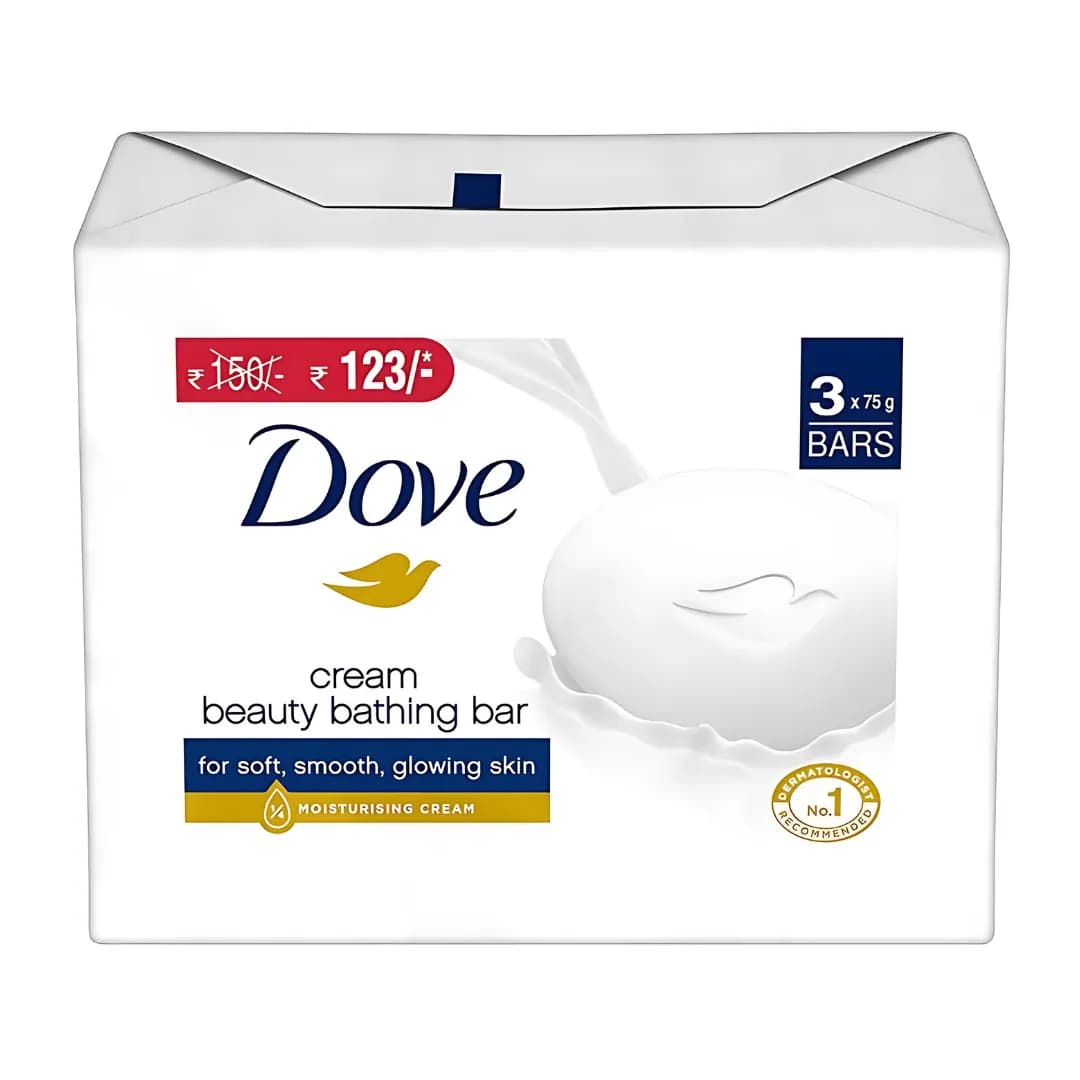 Dove Cream Beauty Bathing Bars 3x75g