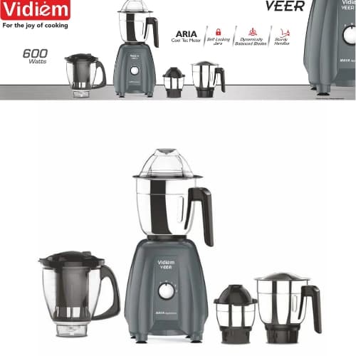 Vidiem Veer 650 W Mixer Black 4 Jars (MG-712 A)