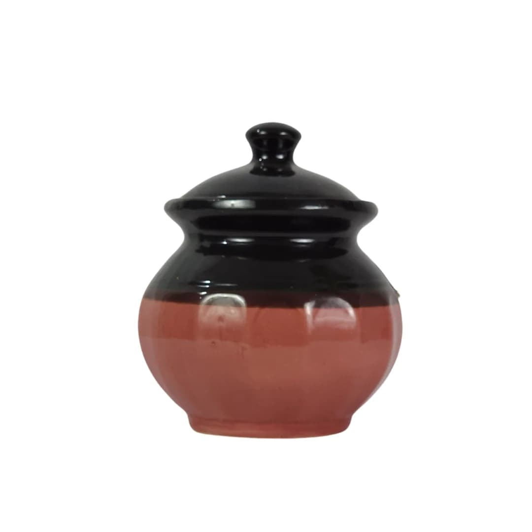 Ceramic Black Half Pink Half Pickle Jar