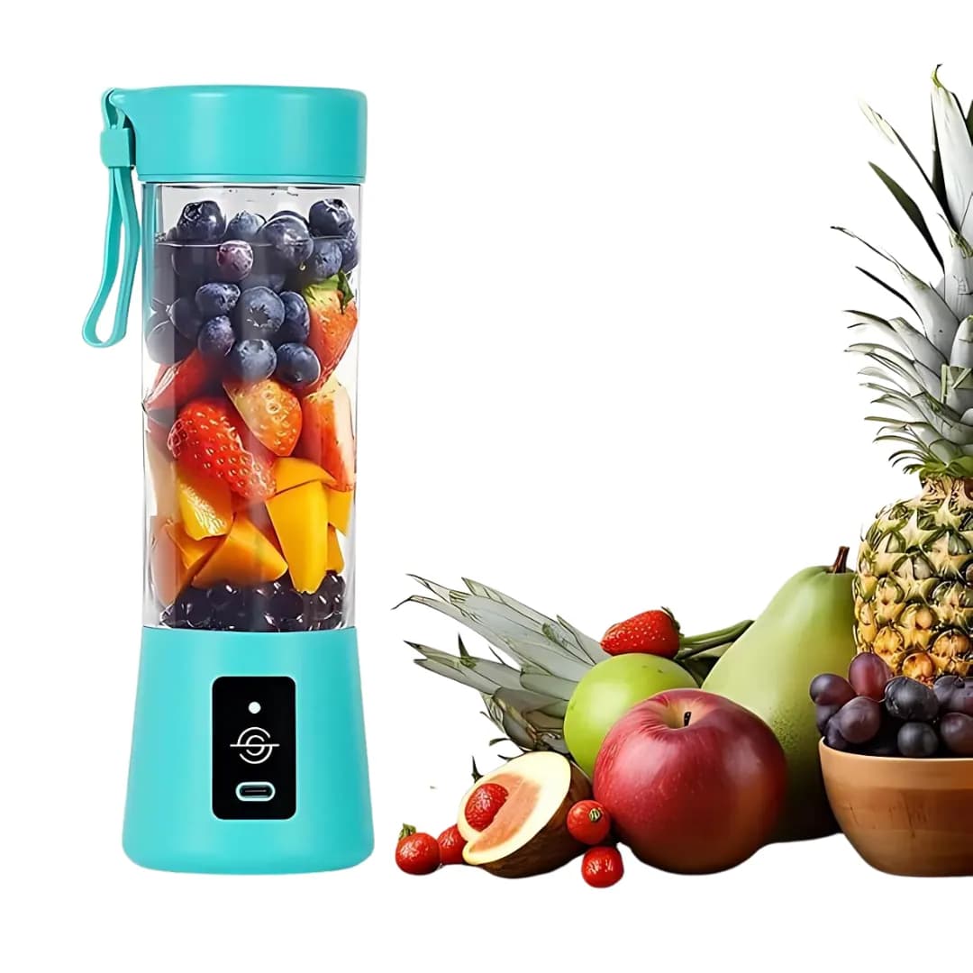 Portable USB Electric Fruit Juicer Blue