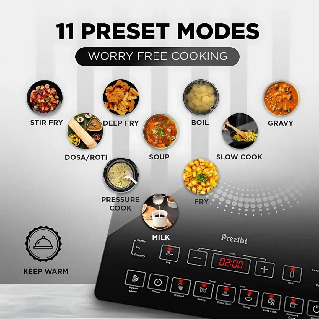 Preethi Indicook Induction Stove Black ( IC125 )