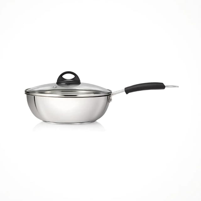 Premier Stainless Steel Kadai With Glass Lid 24 Cm