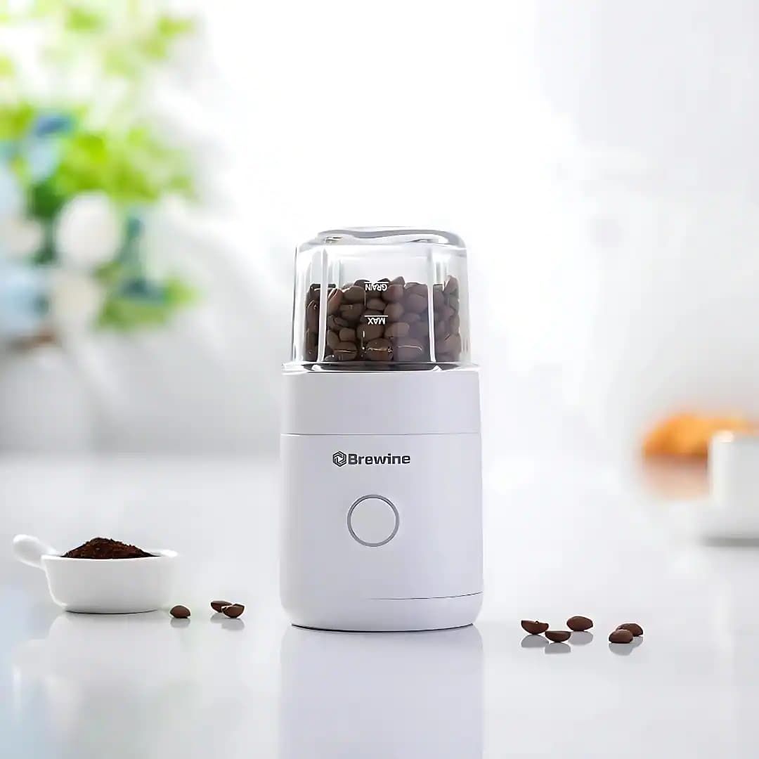 Brewine USB Rechargeable 2-in-1 Portable Blender & Grinder White