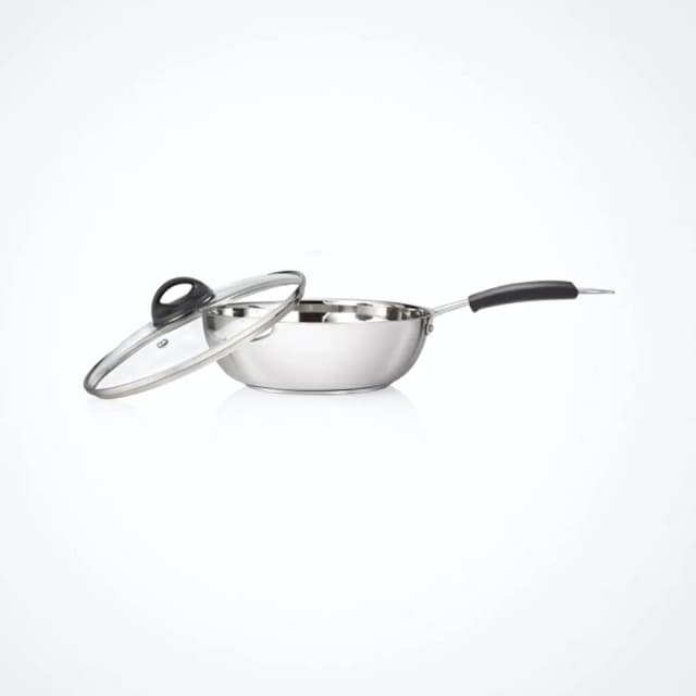 Premier Stainless Steel Kadai With Glass Lid 24 Cm