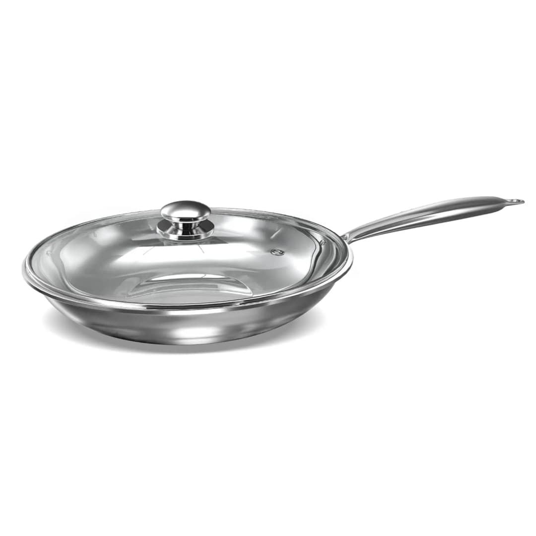 Preethi Metallica Triply Stainless Steel Fry Pan 26 CM Silver