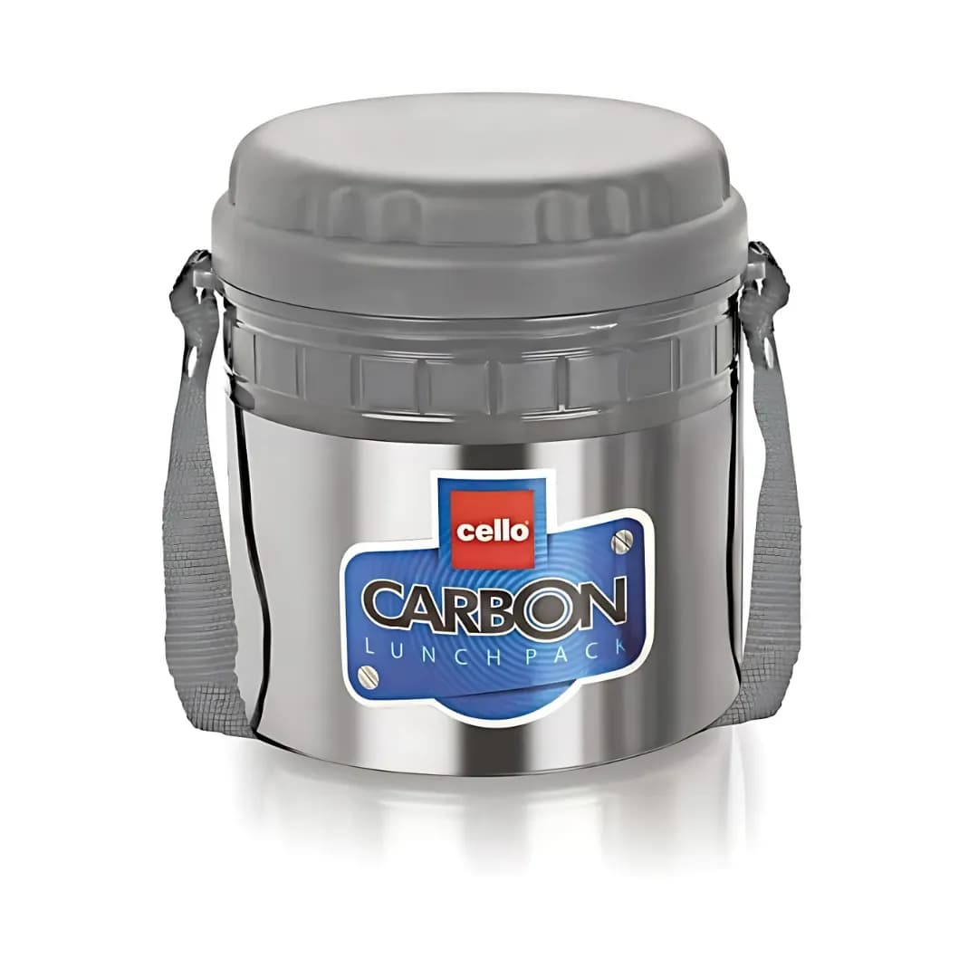 Cello Carbon - 2 Lunch Box Grey (Containers 2)