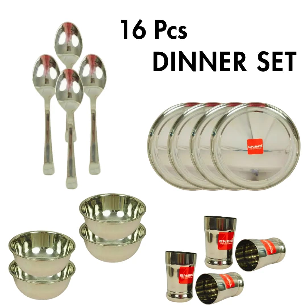 Ensis Stainless Steel 16 Pcs Dinner Set