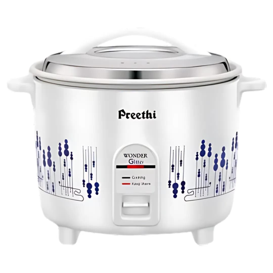 Preethi Wonder Glitter Electric Cooker White & Blue 1.0 Ltr