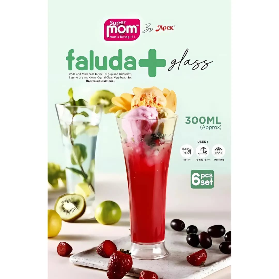 Super Mom Faluda Plus Glass Fiber 300 ML White