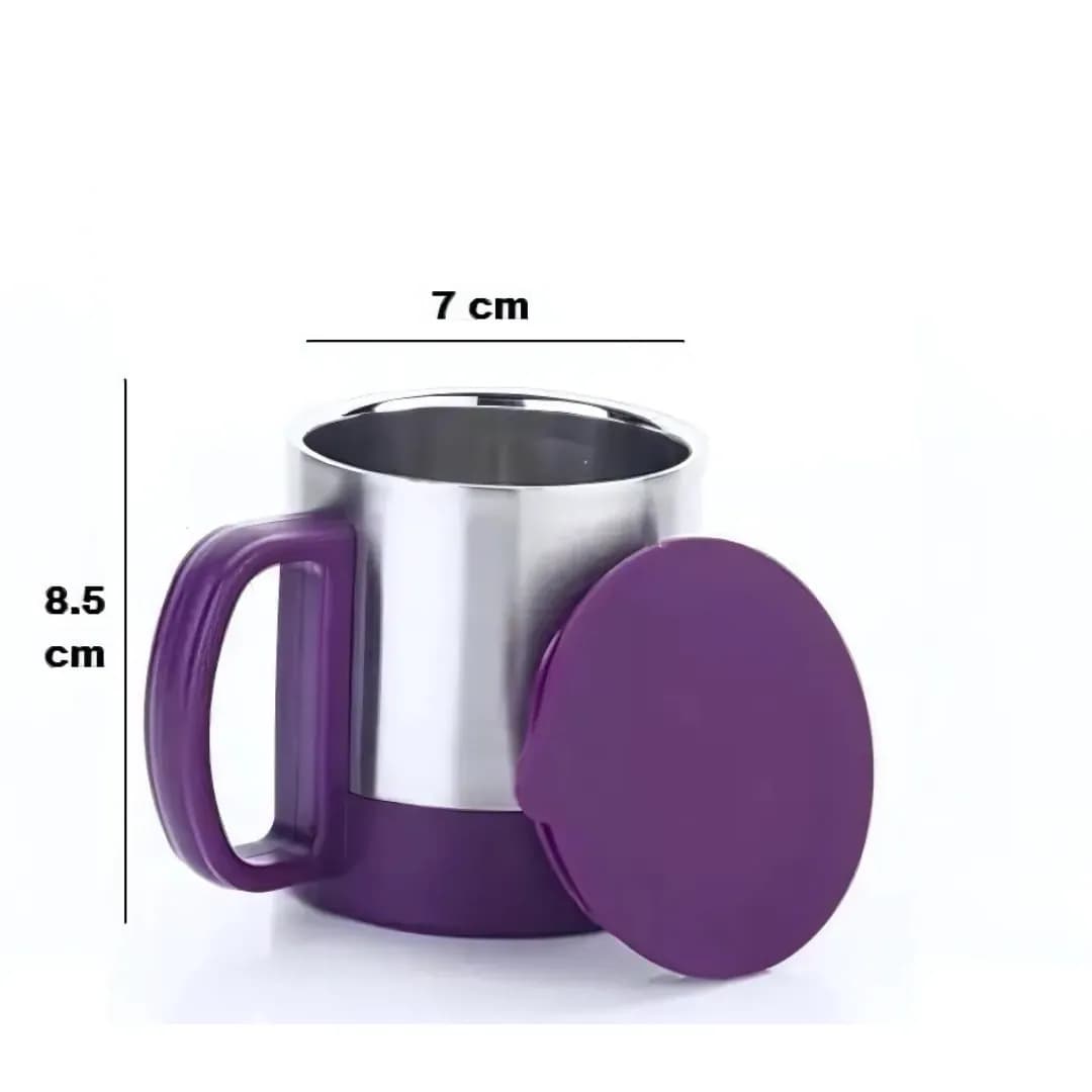 Apex Pro Double Wall Steel Cup 200 ML Purple