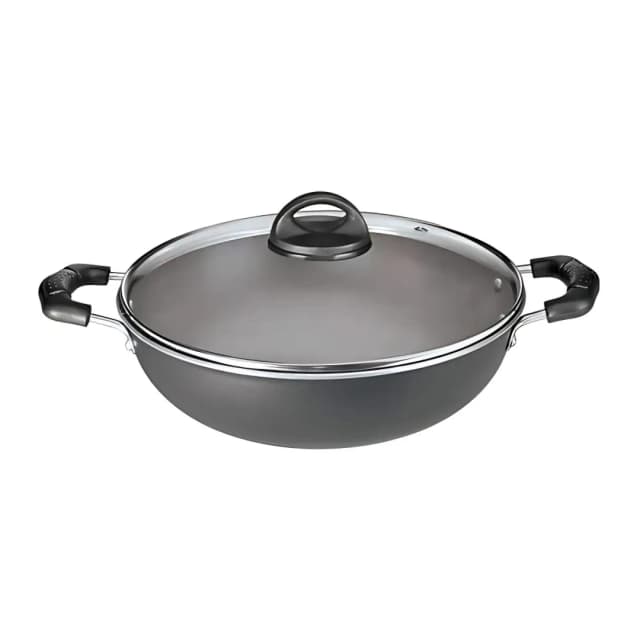 Premier Superb Non Stick Induction Base Kadai With G.lid 24 Cm Black