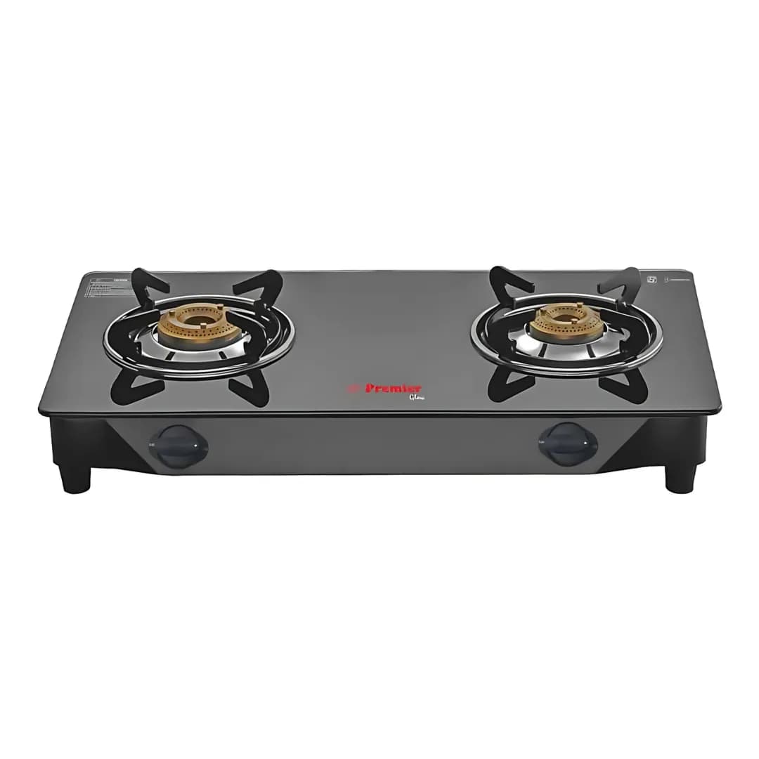 Premier Glow Glass Top 2B Black Gas Stove