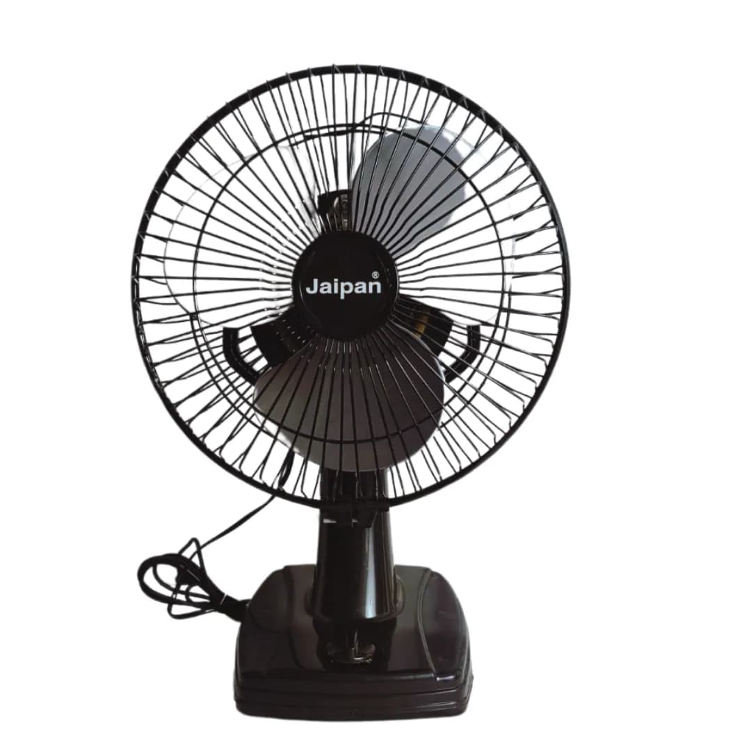 Jaipan 3-In-One Multi Utility Black Table, Wall Fan