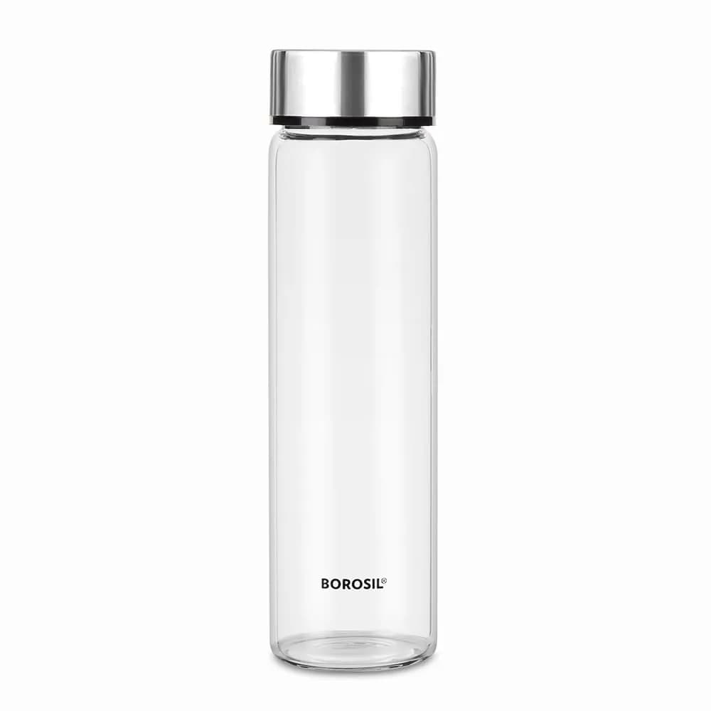 Borosil Glass Stylish & Transparent With Stainless Steel Cap 1.5ltr