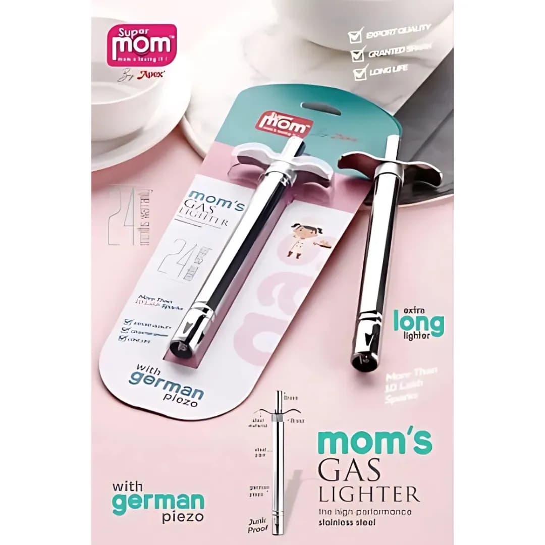 Super Mom Gas Lighter Steel