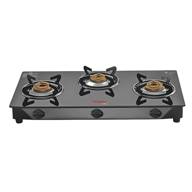 Premier Glow Glass Top 3B Black - Gas Stove