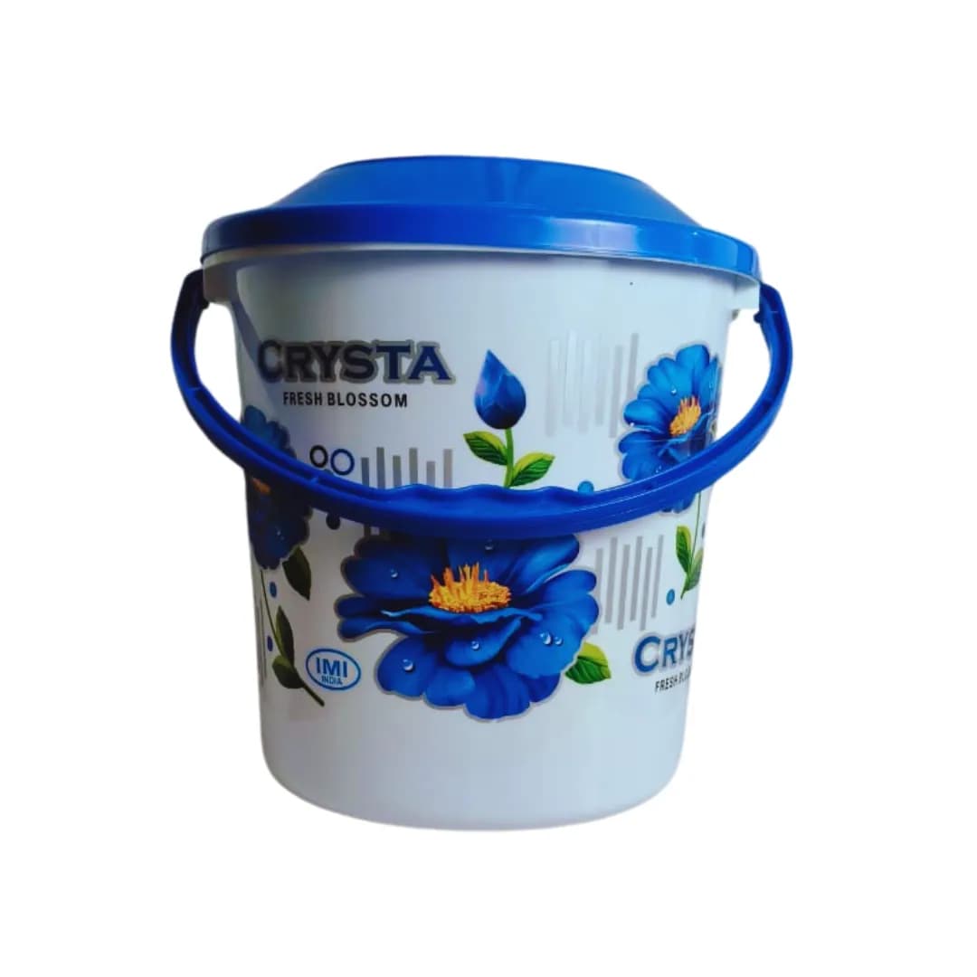 IMI Crysta Fresh Blossom Flower Design Bucket Blue