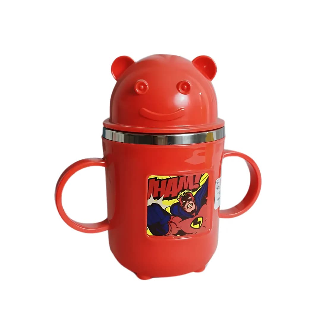 Super Mom Cartoon Cup  300 ML Red