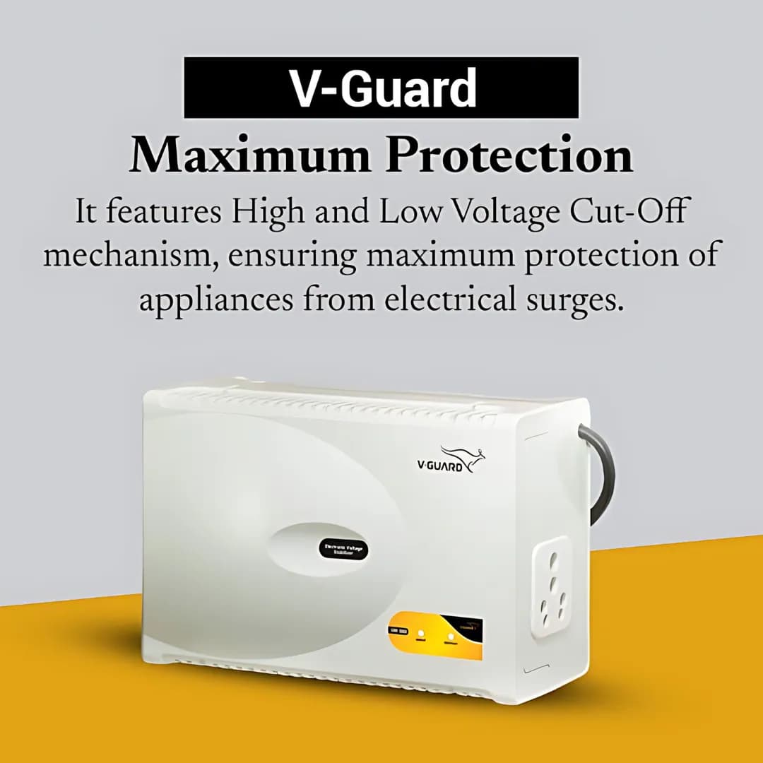 V-Guard VM 300 Front Load Washing Machine Stabilizer White