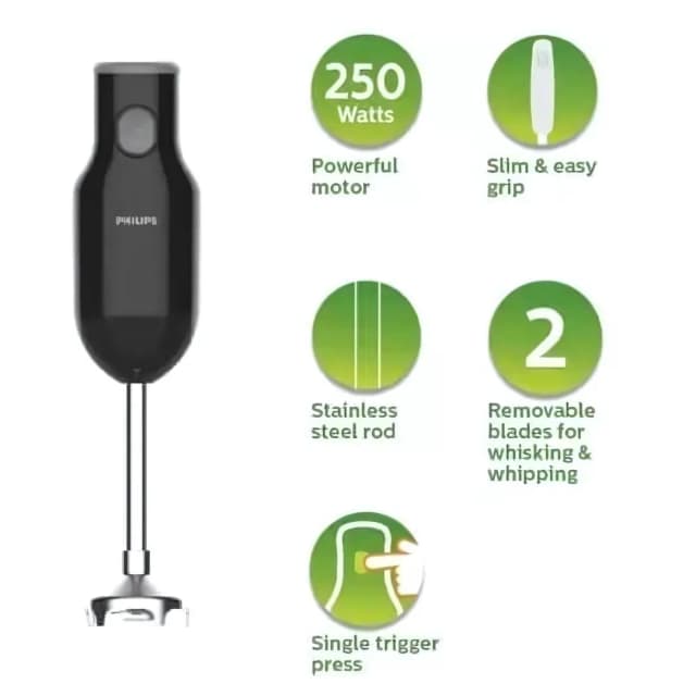 Philips Electric Steel Hand Blender Black HL 1655 02