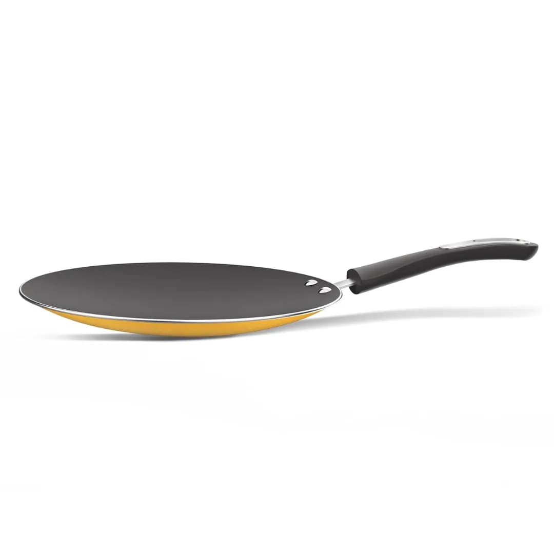 Preethi Dura Collectiona Non Stick Concave Tawa 28 Cm Turmeric Yellow