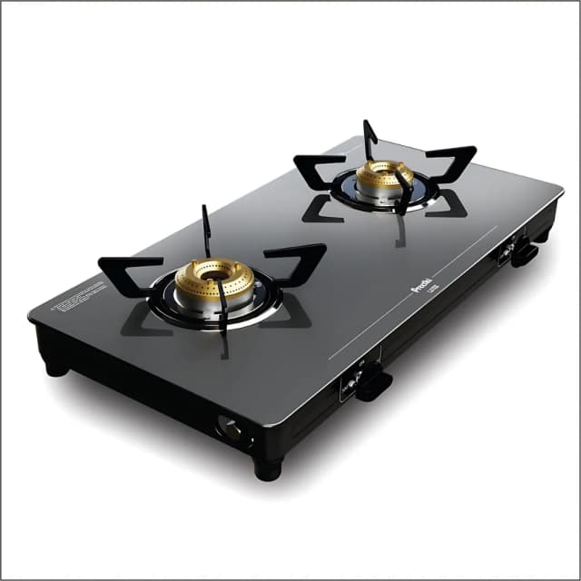 Preethi Luxe Pro Glass Top 2B Black Gas Stove