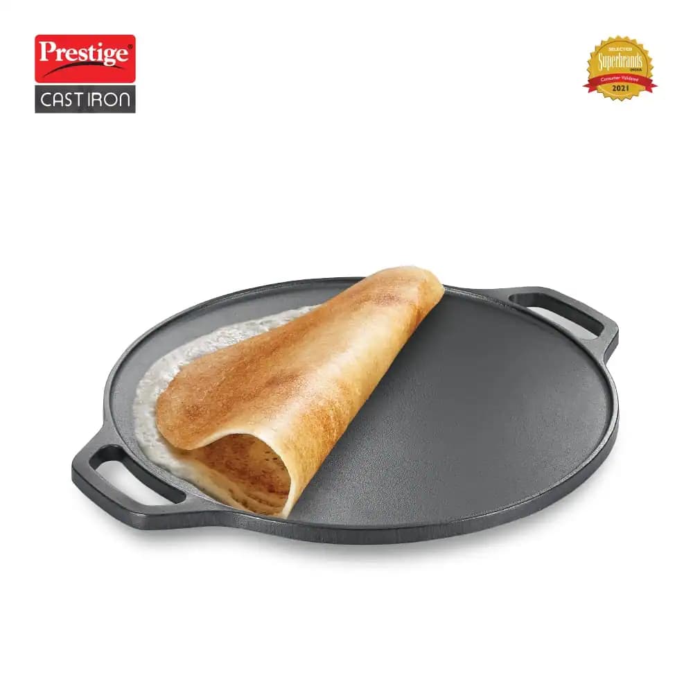 Prestige Cast Iron CookWare Dosa Tawa 30 CM (Black)