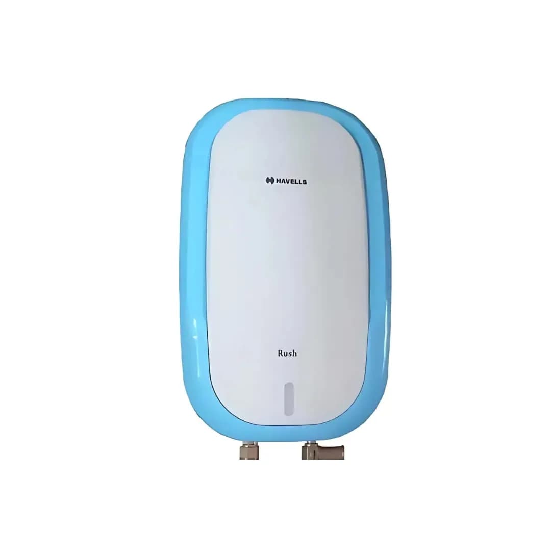 Havells Instant Electric Water Heater ABS Body Rush White With Blue 3 Ltr 3000W