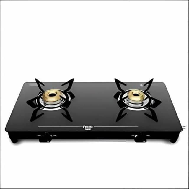 Preethi Luxe Pro Glass Top 2B Black Gas Stove