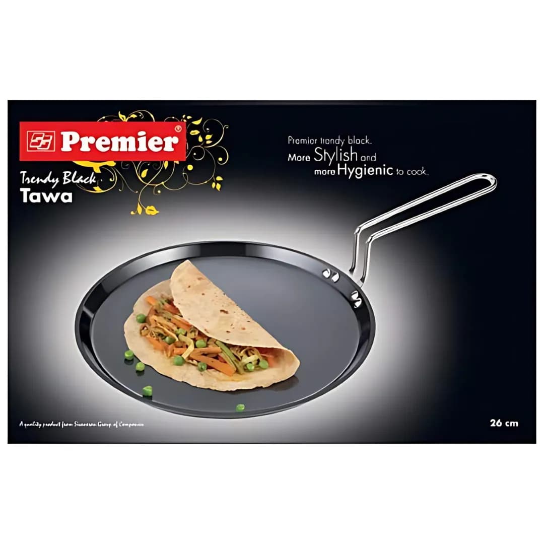 Premier Trendy Black Non Stick Tawa 26 CM ( Black - Tawa )