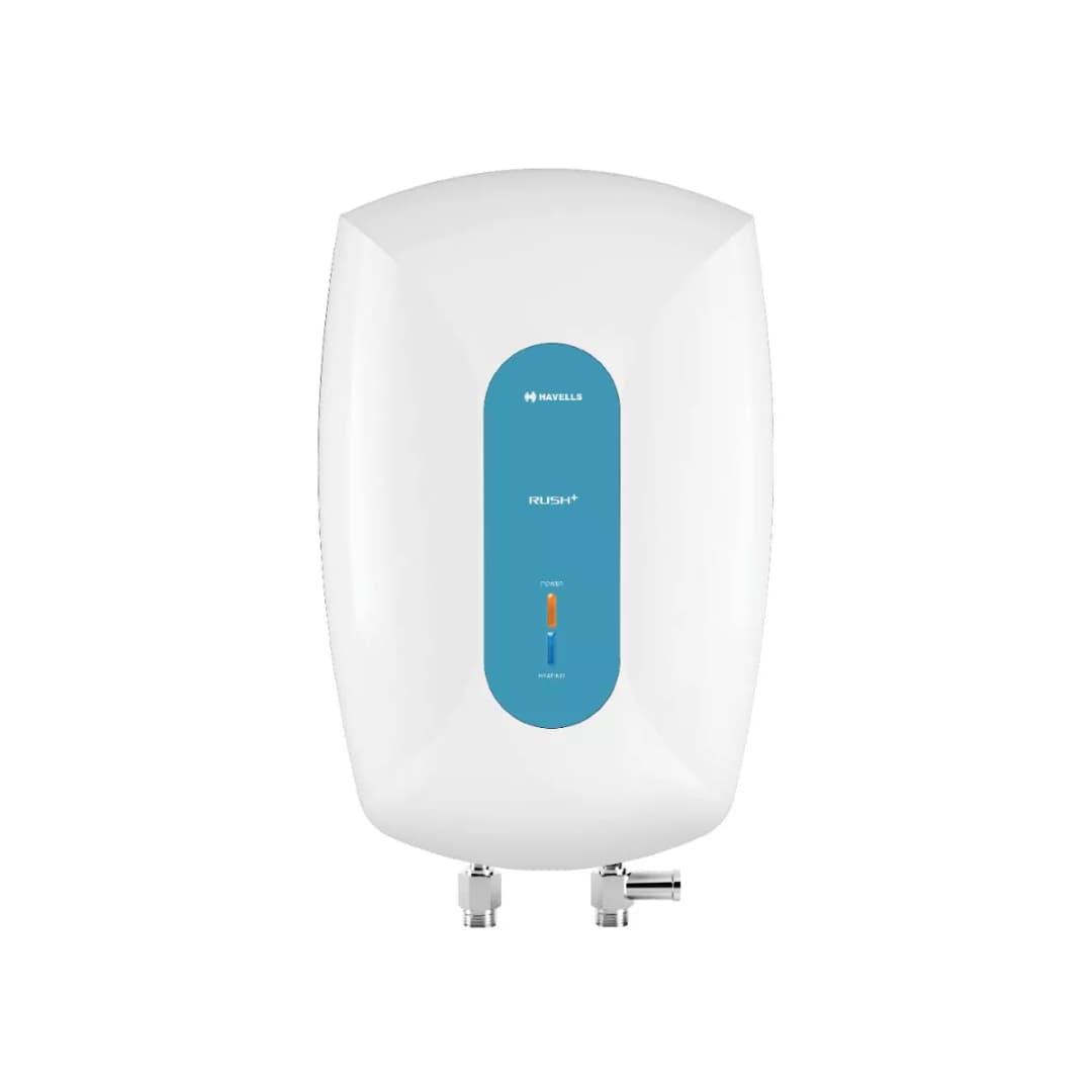 Havells Instant Electric Water Heater ABS Body Rush Plus White With Blue 3 Ltr 3000W